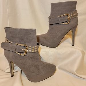 Womens grey booties